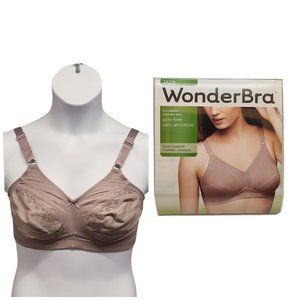 WonderBra Womens Size 46DD Mocha Classic Support  Soft Cup Wireless Style W2620